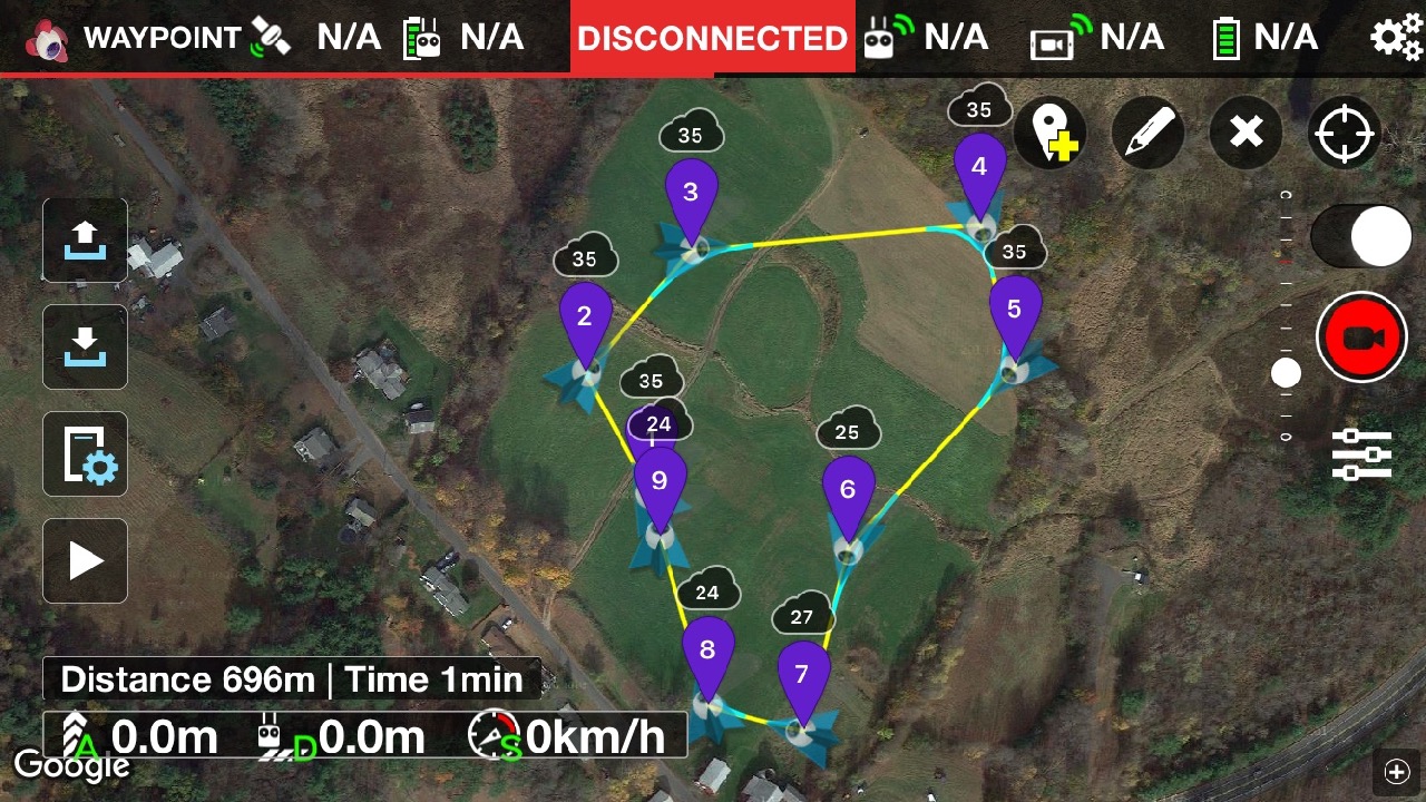 dji go waypoints